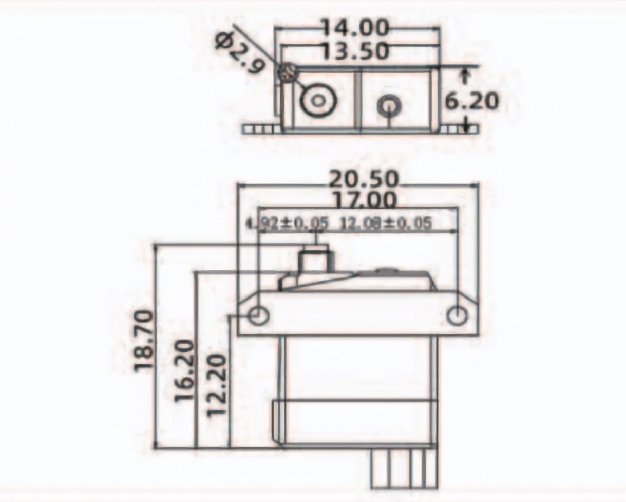 1.9g Left Flat Mount Servo-NP0019PSM-01