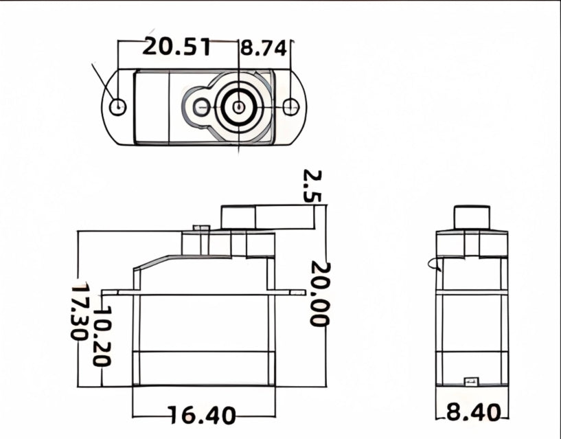 2g 360° Ultra Compact Servo-NP0020PSM