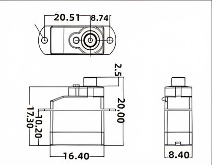 2g 360° Ultra Compact Servo-NP0020PSM